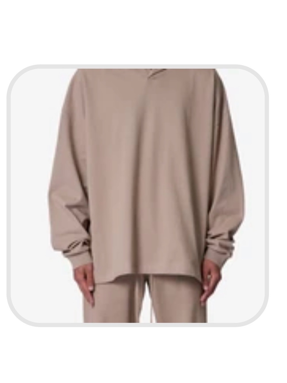 MNML Men's Oversized Polo in Taupe